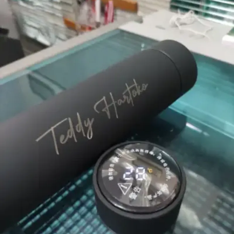 Black Rubber LED Tumbler